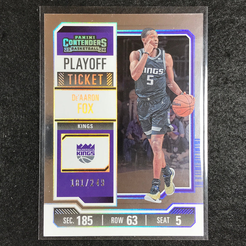 2023-24 Contenders DE'AARON FOX Playoff Ticket 181/249