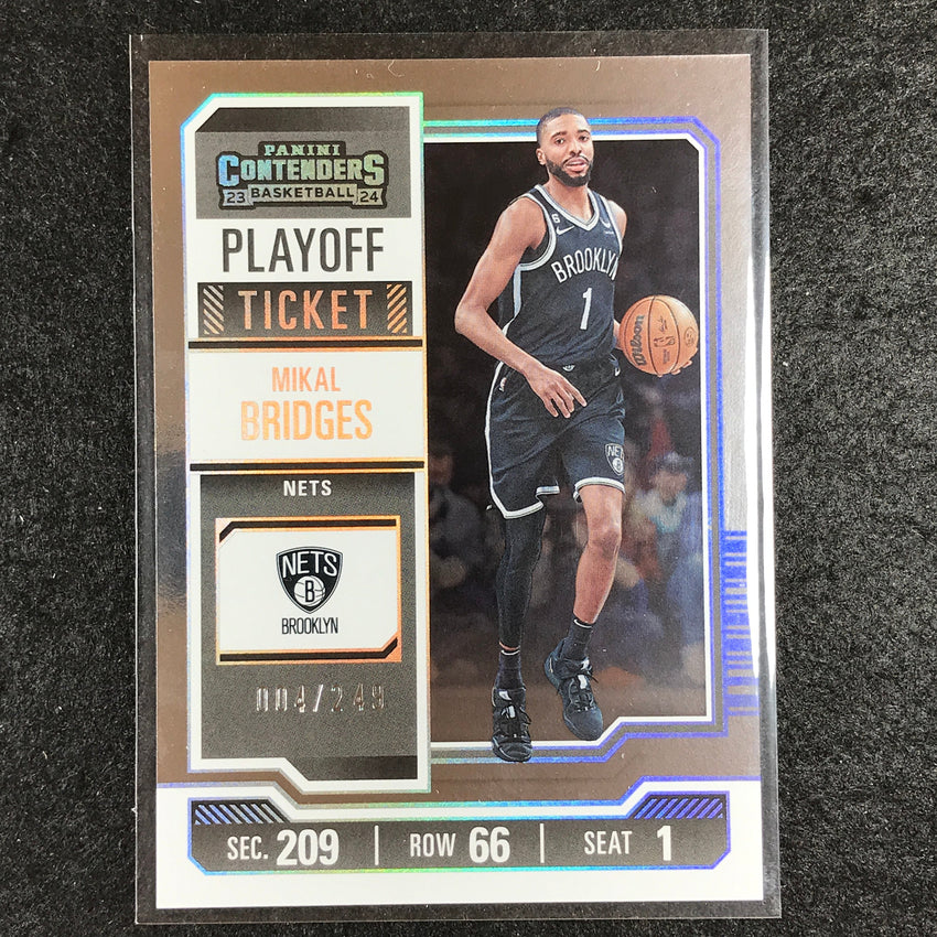 2023-24 Contenders MIKAL BRIDGES Playoff Ticket 4/249