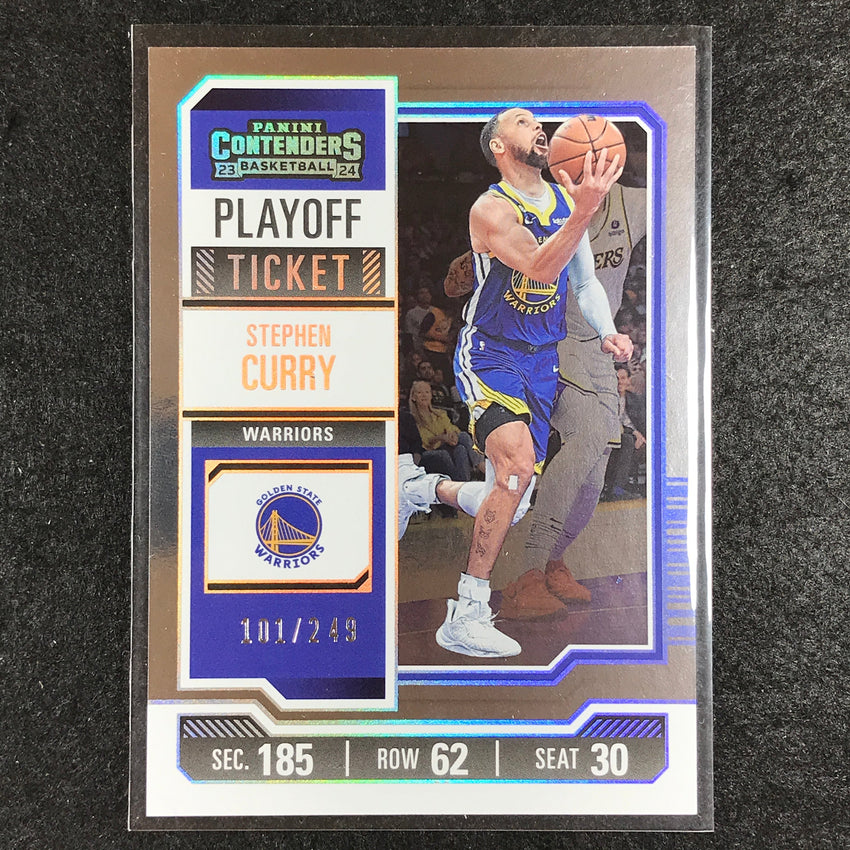 2023-24 Contenders STEPHEN CURRY Playoff Ticket 101/249