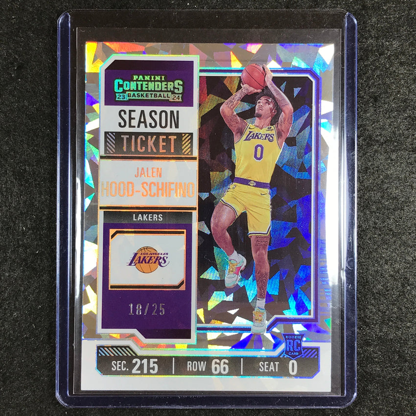 2023-24 Contenders JALEN HOOD-SCHIFINO Rookie Season Ticket Cracked Ice 18/25