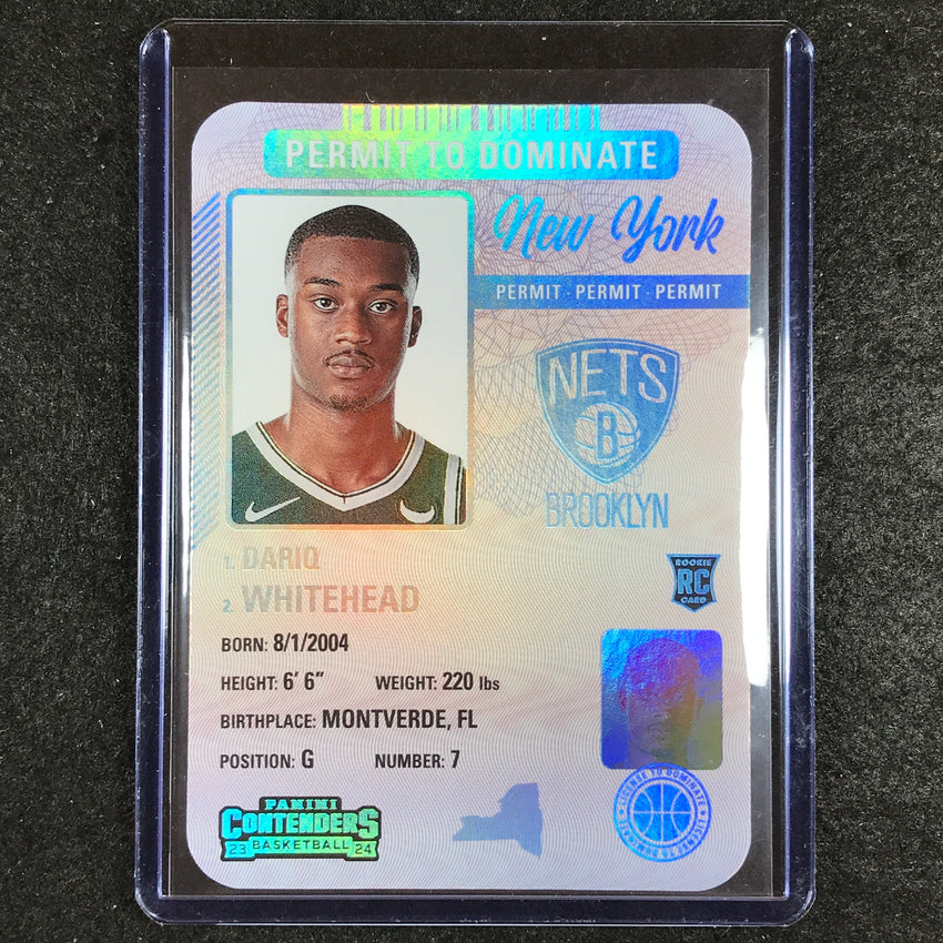 2023-24 Contenders DARIQ WHITEHEAD Rookie Permit to Dominate SSP #22