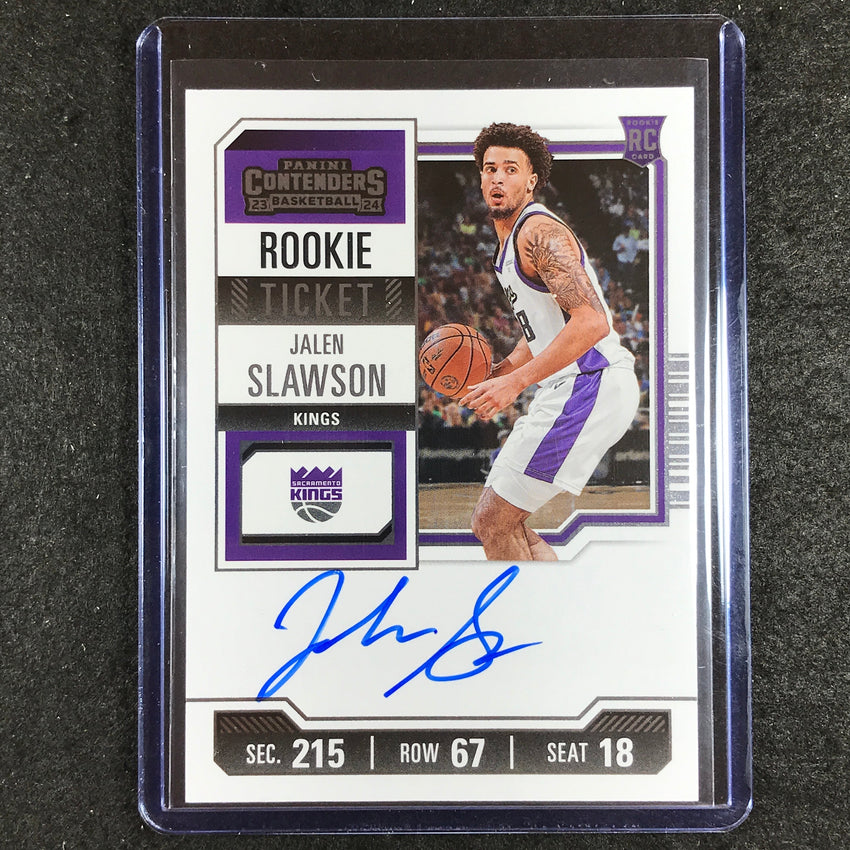 2023-24 Contenders JALEN SLAWSON Rookie Ticket Auto Base #120