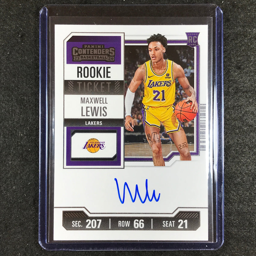 2023-24 Contenders MAXWELL LEWIS Rookie Ticket Auto Base #121