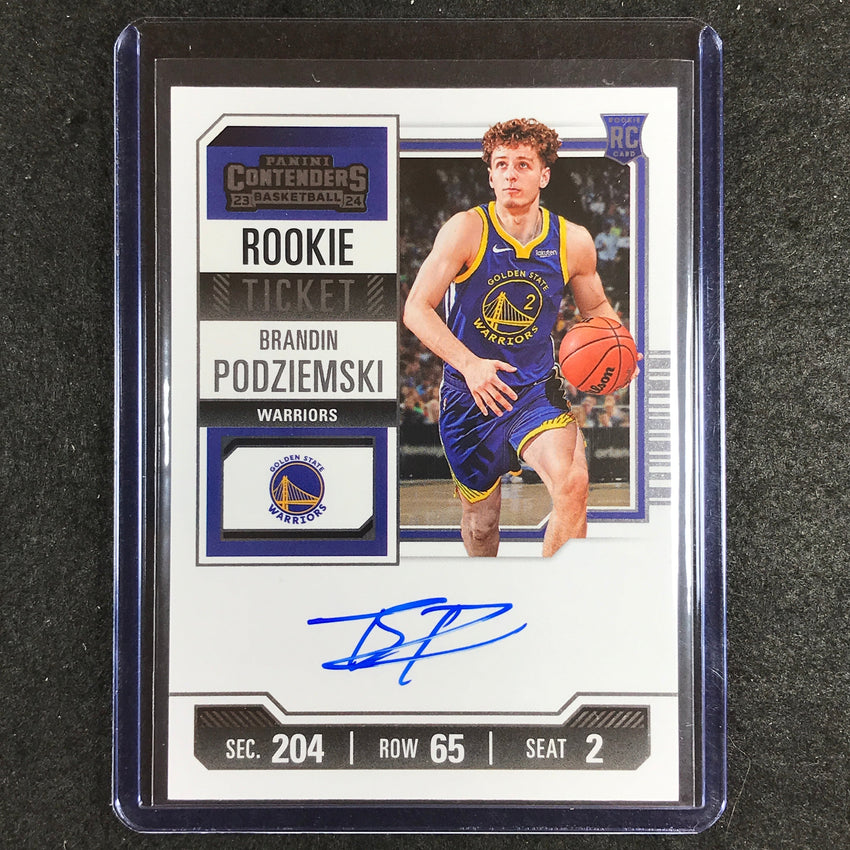 2023-24 Contenders BRANDIN PODZIEMSKI Rookie Ticket Auto Base #122
