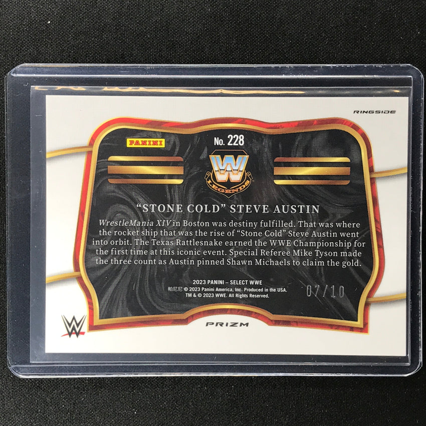 2023 Select Wwe Stone Cold Steve Austin Ringside Gold Prizm 7/10