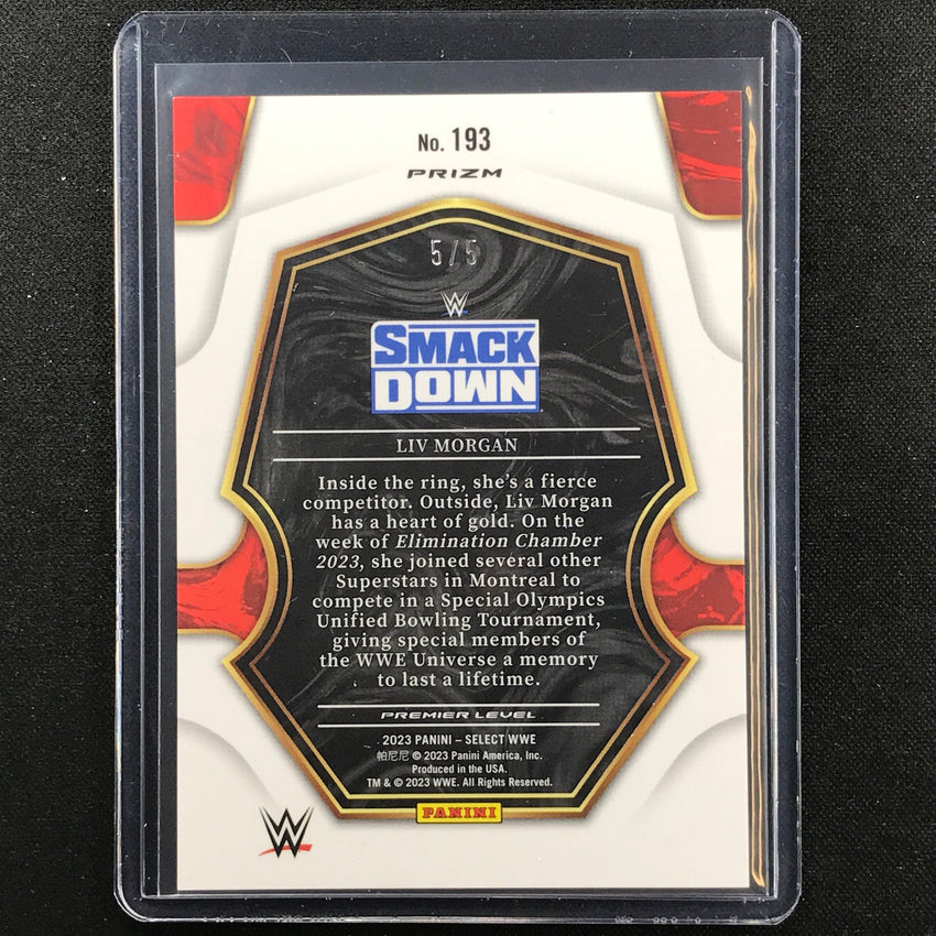 2023 Select Wwe Liv Morgan Premier Level Green 5/5