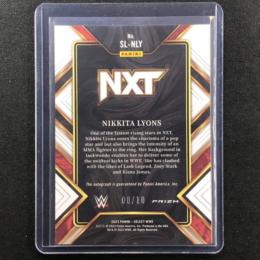2023 Select Wwe Nikkita Lyons Signature Selections Auto Gold Prizm 8/10
