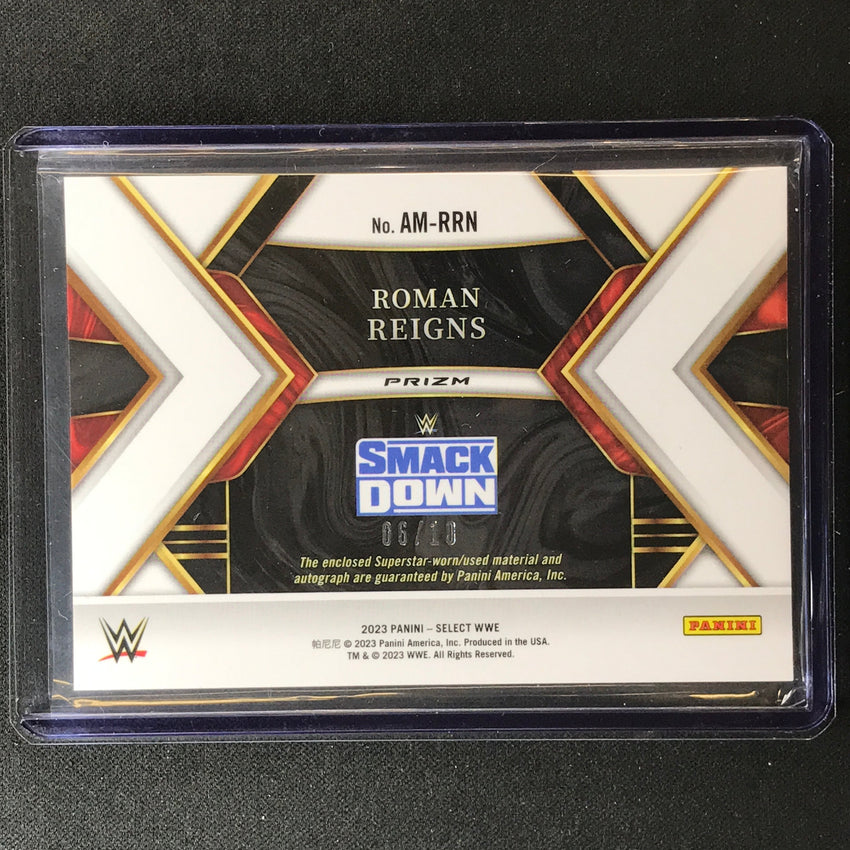 2023 Select Wwe Roman Reigns Autographed Memorabilia Relic Patch Auto Gold 6/10
