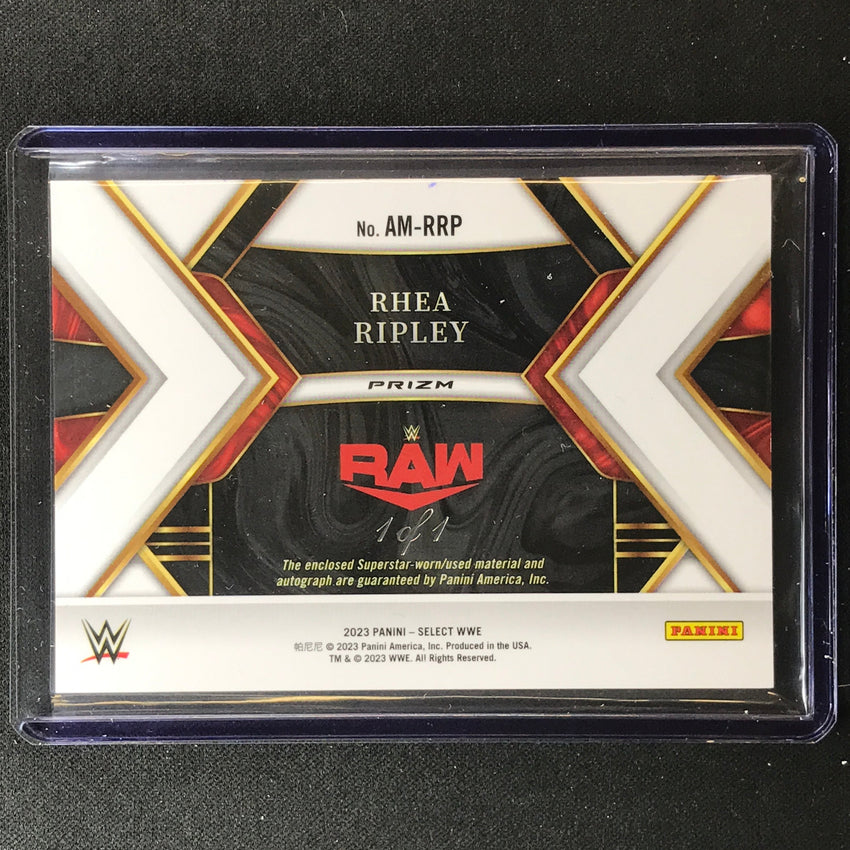 2023 Select Wwe Rhea Ripley Autographed Memorabilia Relic Patch Auto Black 1/1