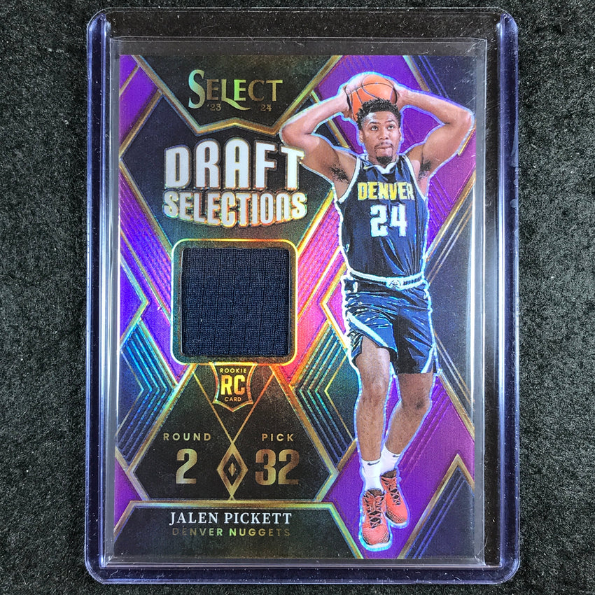 2023-24 Select JALEN PICKETT Draft Selections Rookie Jersey Relic Purple 53/99