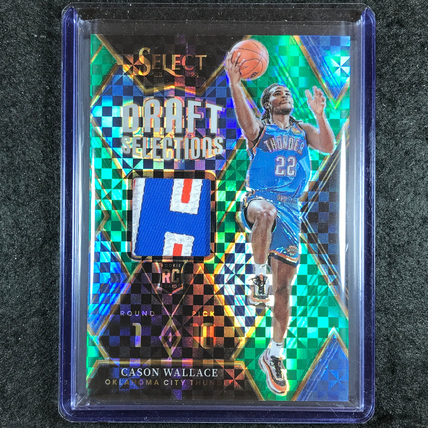 2023-24 Select CASON WALLACE Draft Selections Rookie Patch Relic Green 1/5