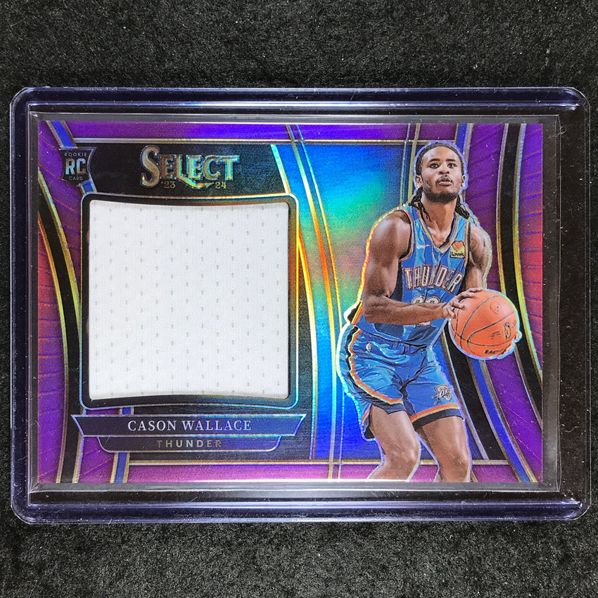 2023-24 Select CASON WALLACE Rookie Jumbo Swatches Jersey Relic Purple 64/99