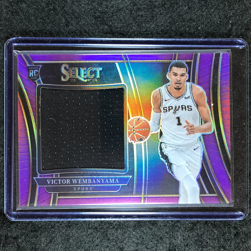2023-24 Select VICTOR WEMBANYAMA Rookie Jumbo Swatches Jersey Relic Purple 61/99