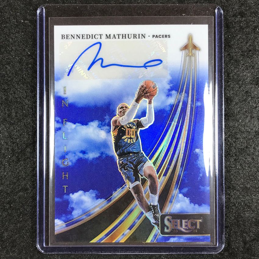 2023-24 Select BENNEDICT MATHURIN In Flight Auto Blue 48/49