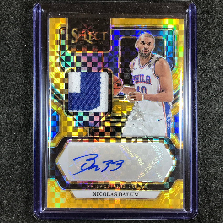 2023-24 Select NICOLAS BATUM Autographed Memorabilia Patch Auto Gold 8/10