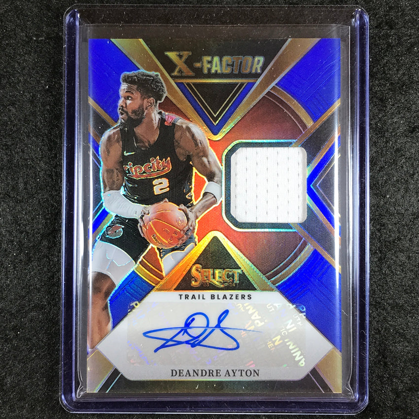 2023-24 Select DEANDRE AYTON X-Factor Memorabilia Jersey Auto Blue 16/49
