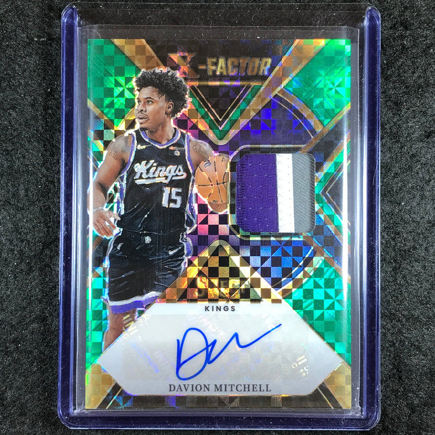 2023-24 Select DAVION MITCHELL X-Factor Memorabilia Patch Auto Green 3/5