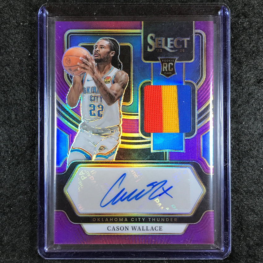 2023-24 Select CASON WALLACE Rookie Patch Auto Purple 28/99