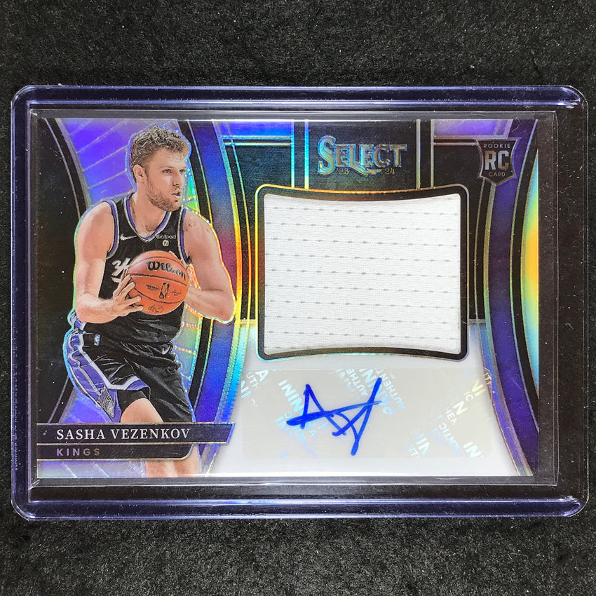 2023-24 Select SASHA VEZENKOV Jumbo Rookie Signature Swatches Jersey Auto 18/99