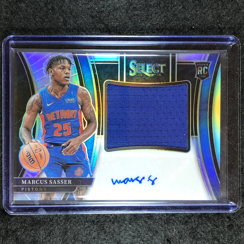 2023-24 Select MARCUS SASSER Jumbo Rookie Signature Swatches Jersey Auto 78/99