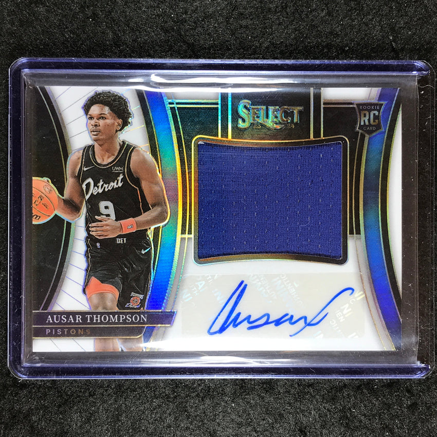 2023-24 Select AUSAR THOMPSON Jumbo Rookie Swatches Jersey Auto White 37/49