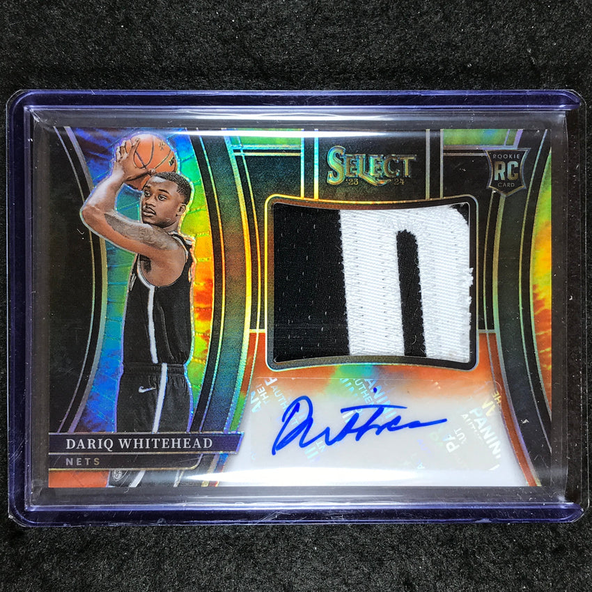 2023-24 Select DARIQ WHITEHEAD Jumbo Rookie Swatches Patch Auto Tie-Dye 9/25