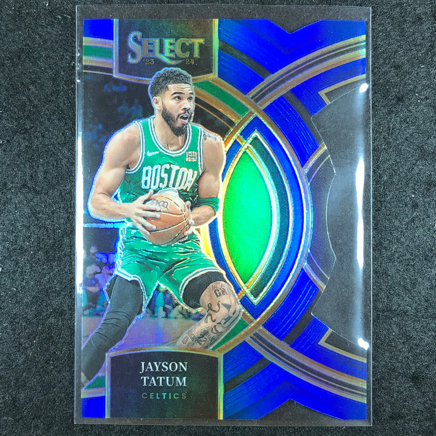 2023-24 Select JAYSON TATUM Premier Level Blue Die-Cut 62/249 #156