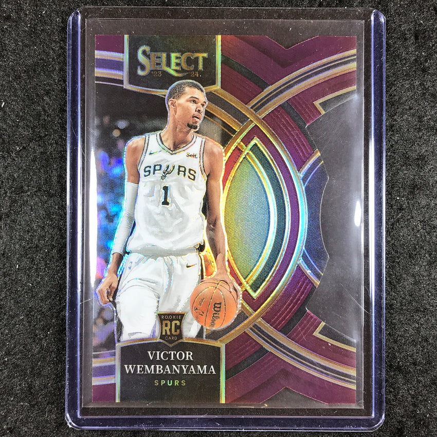 2023-24 Select VICTOR WEMBANYAMA Premier Level Rookie Maroon Die-Cut 124/175