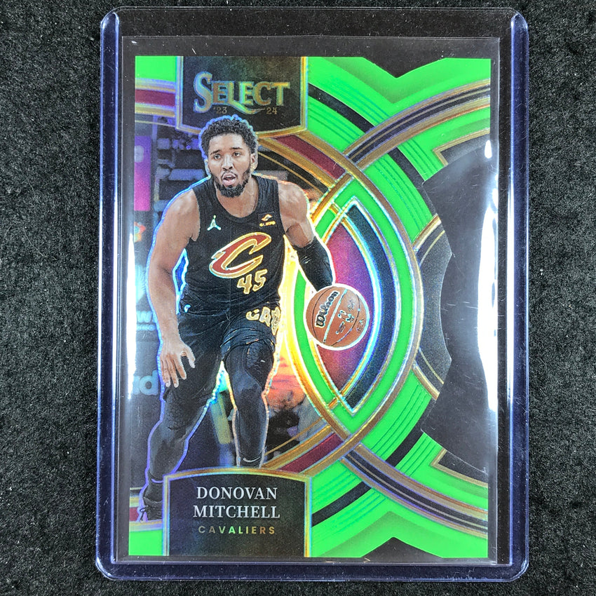 2023-24 Select DONOVAN MITCHELL Premier Level Neon Green Die-Cut 51/75 #163