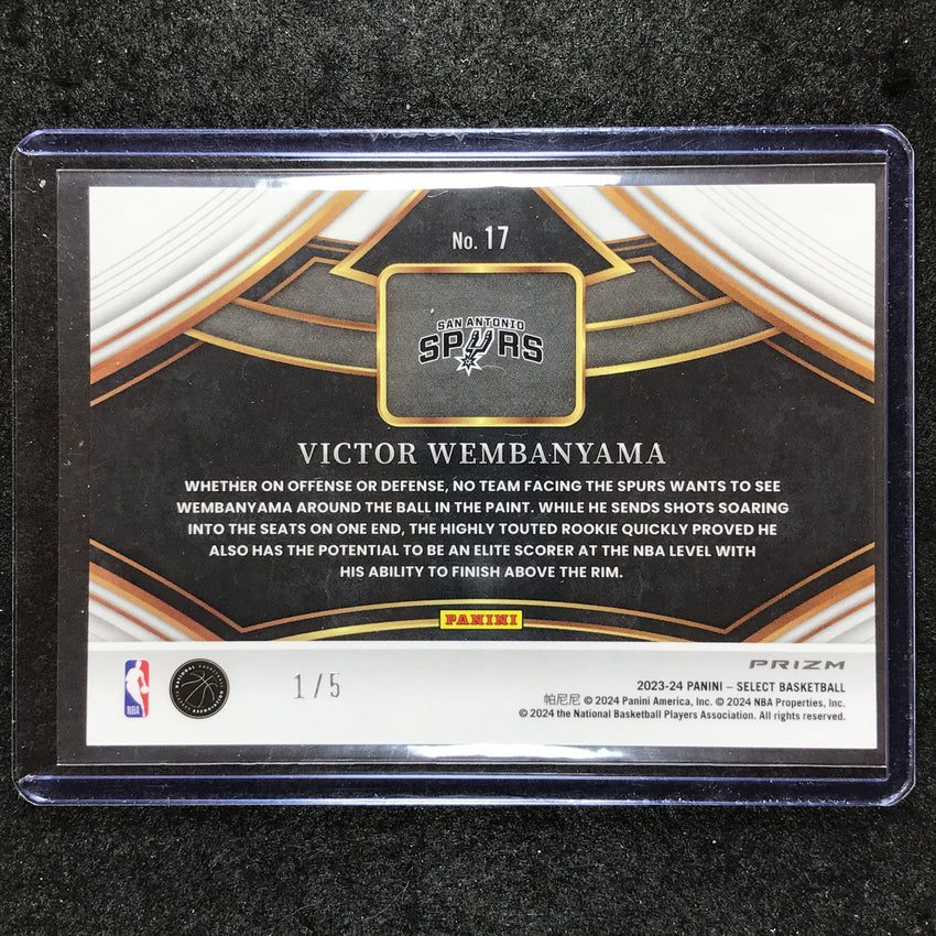 2023-24 Select VICTOR WEMBANYAMA Snapshots Rookie Green 1/5 #17