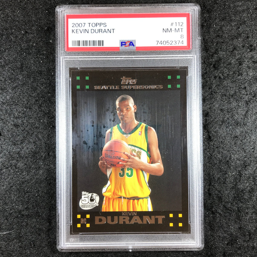 2007 Topps KEVIN DURANT Rookie #112 PSA 8 (374)