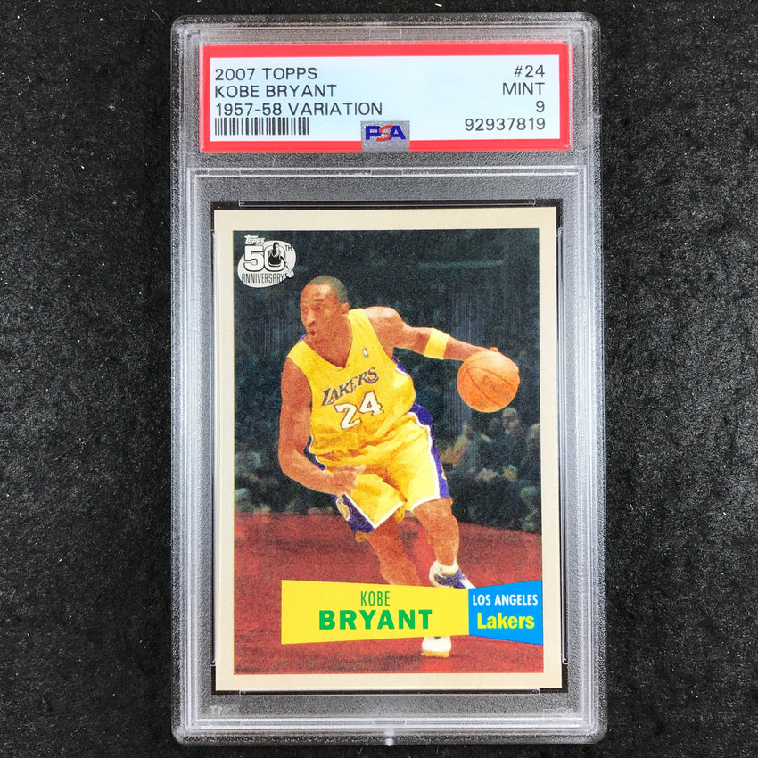 2007 Topps KOBE BRYANT 1957-58 Variation #24 PSA 9 (819)
