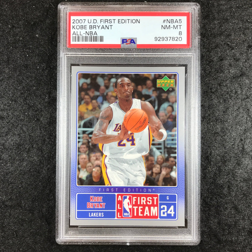 2007 Upper Deck First Edition KOBE BRYANT All-NBA #NBA5 PSA 8 (820)