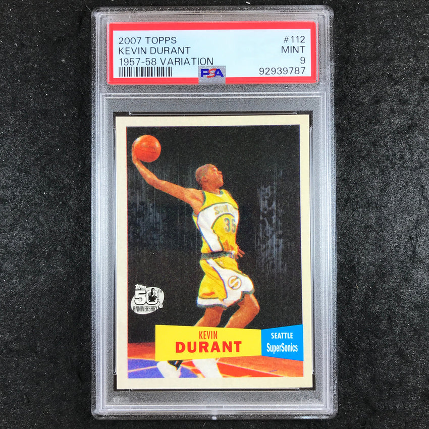 2007 Topps KEVIN DURANT Rookie 1957-58 Variation #112 PSA 9 (787)