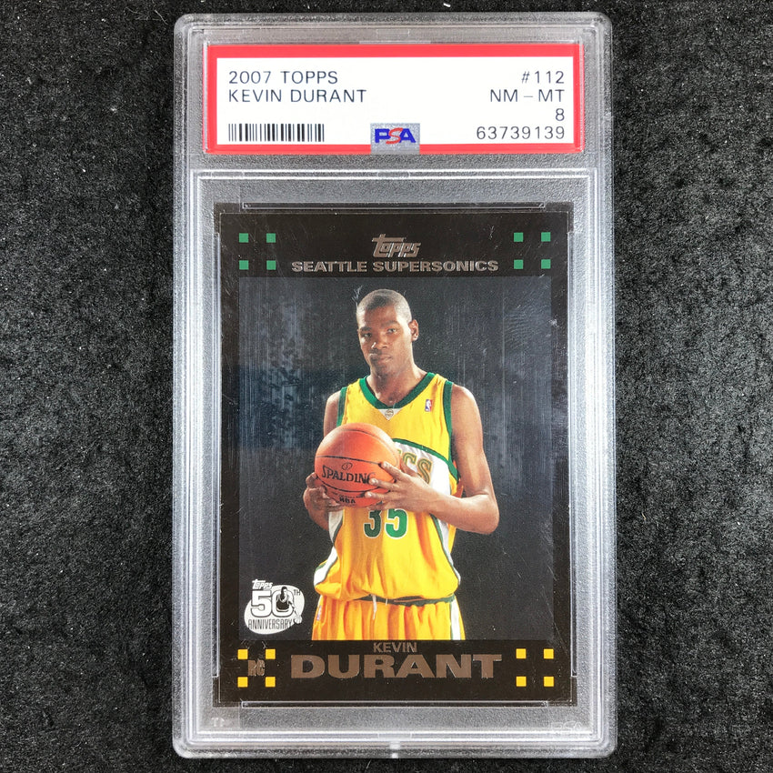 2007 Topps KEVIN DURANT Rookie #112 PSA 8 (139)