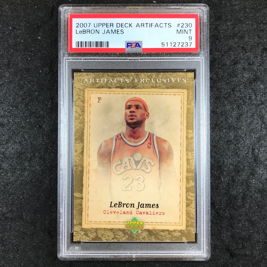2007 Upper Deck Artifacts LEBRON JAMES Artifacts Exclusives #230 PSA 9 (237)
