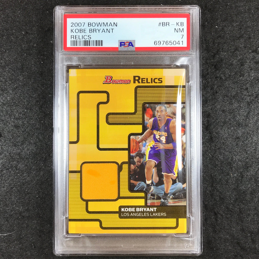 2007 Bowman KOBE BRYANT Relics #BR-KB PSA 7 (041)