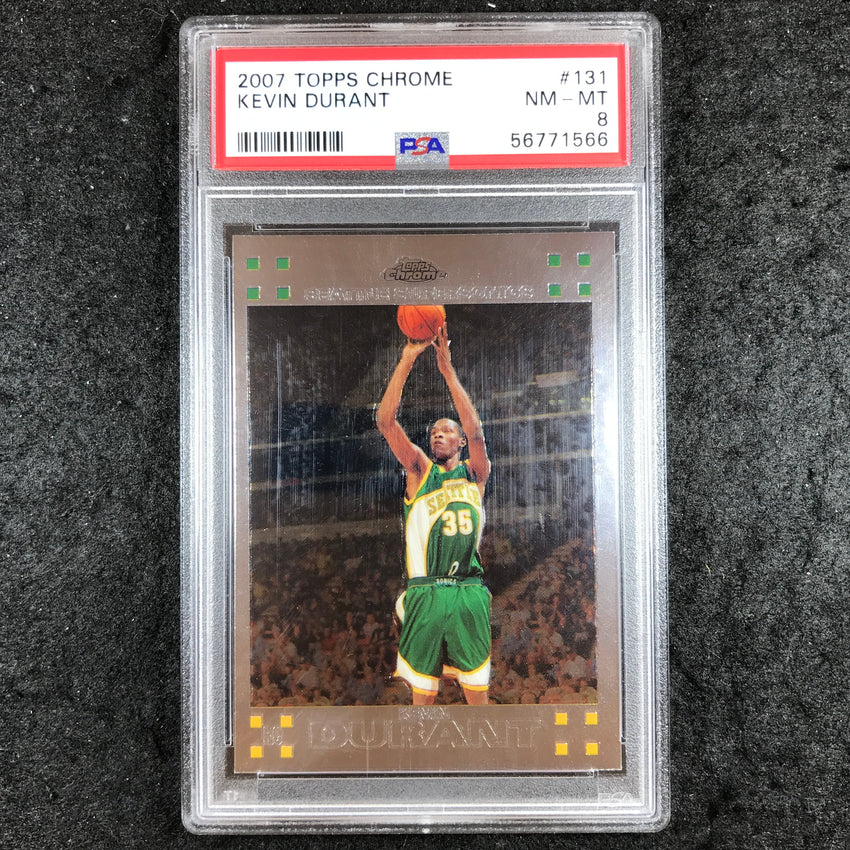 2007 Topps Chrome KEVIN DURANT Rookie #131 PSA 8 (566)