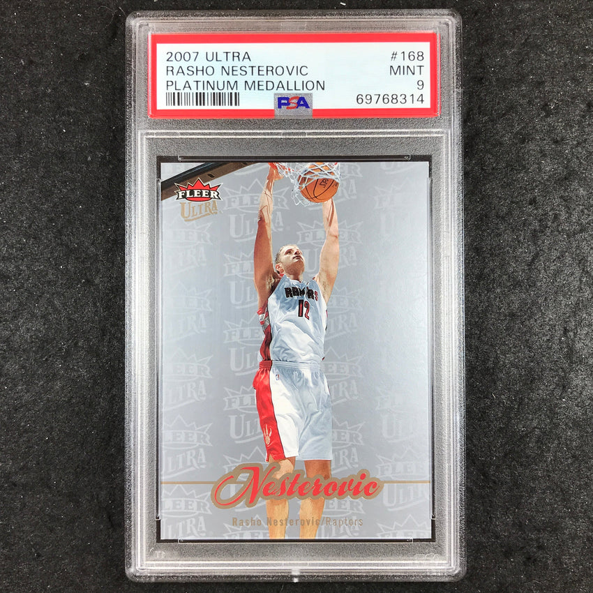 2007 Ultra RASHO NESTEROVIC Platinum Medallion 14/25 #168 PSA 9 (314)
