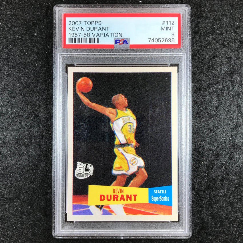 2007 Topps KEVIN DURANT Rookie 1957-58 Variation #112 PSA 9 (698)