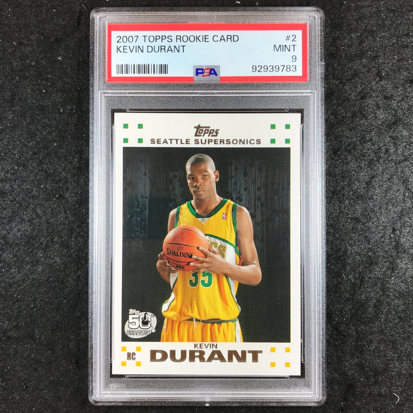 2007 Topps KEVIN DURANT Rookie #2 PSA 9 (783)