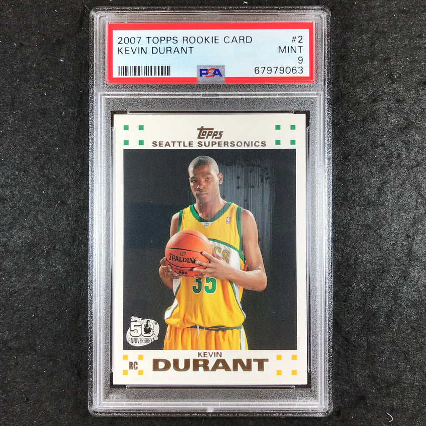 2007 Topps KEVIN DURANT Rookie #2 PSA 9 (063)