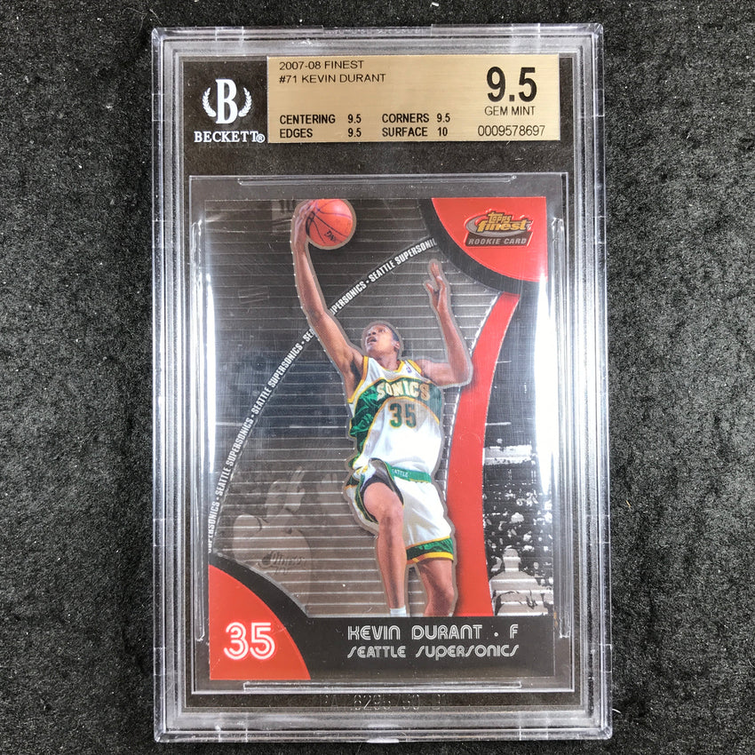 2007-08 Finest KEVIN DURANT Rookie #71 BGS 9.5 (697)