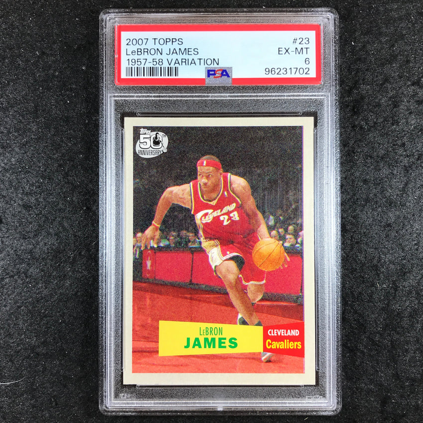 2007 Topps LEBRON JAMES 1957-58 Variation #23 PSA 6 (702)