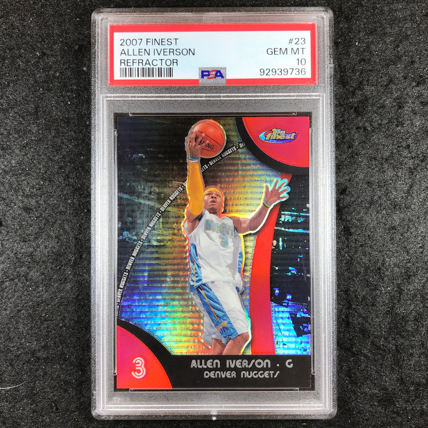 2007 Finest ALLEN IVERSON Refractor #23 PSA 10 (736)
