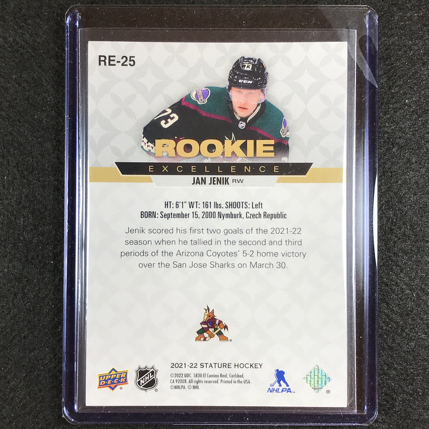 2021-22 Stature Nhl Jan Jenik Rookie Excellence Black 1/1