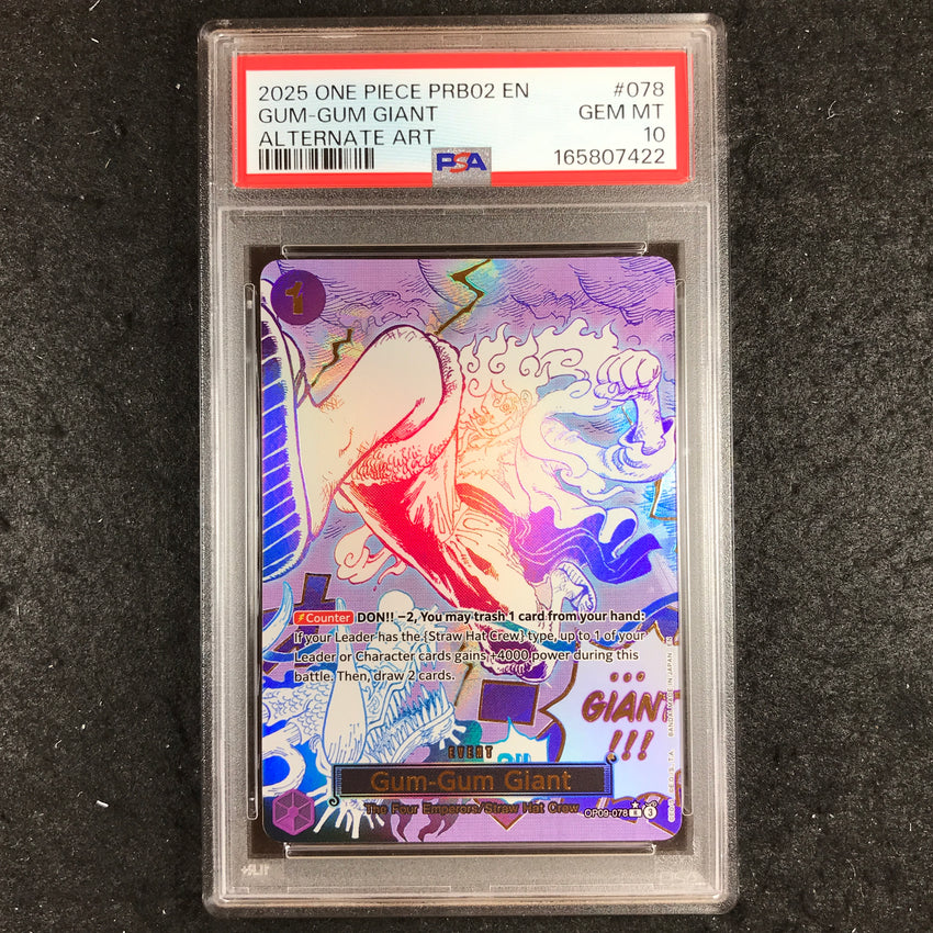 PSA 10 Gum-Gum Giant - OP09-078 - PRB02 The Best Vol.2 Alternate Art 422-Cherry Collectables