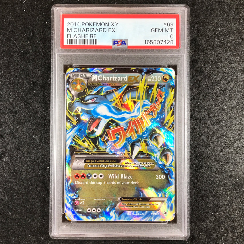 PSA 10 M Charizard EX - 69/106 - Ultra Rare Pokemon XY Flashfire 428-Cherry Collectables