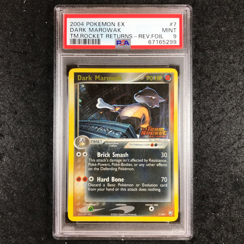 PSA 9 Dark Marowak - 7/109 - Pokemon EX Team Rocket Returns Reverse Holo 299-Cherry Collectables