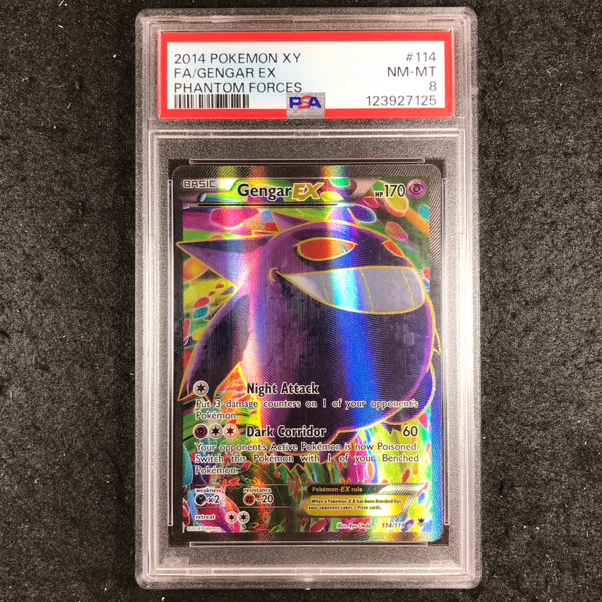 PSA 8 Gengar EX - 114/119 - Pokemon XY Phantom Forces 125-Cherry Collectables